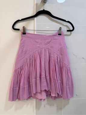 NWT Isabel Marant Etoile Pink Kadavu Gathered Miniskirt